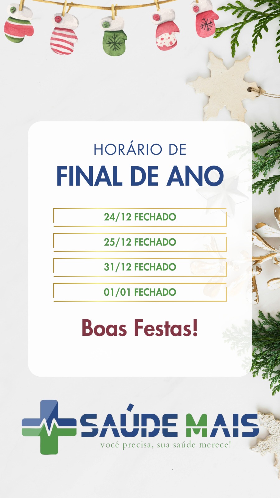 Comunicado Saúde Mais